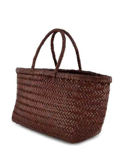 Dragon Diffusion Small Bamboo Triple Jump Tote Bag In Burgundy