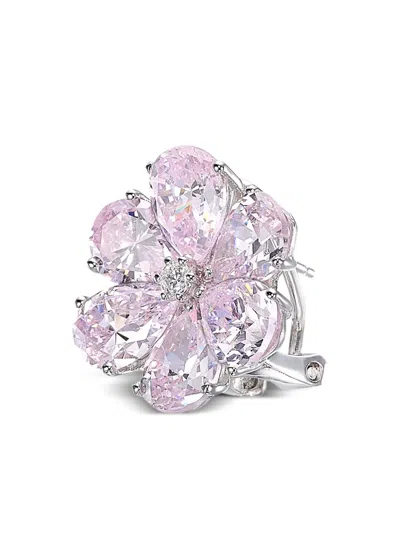 Anabela Chan 18k White Gold Marguerite Daisy Diamond Earrings In Metallic