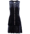 3.1 PHILLIP LIM / フィリップ リム Velvet and pleated metallic dress