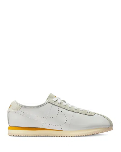 Nike Cortez Decon Suede-trimmed Perforated Leather Sneakers In White