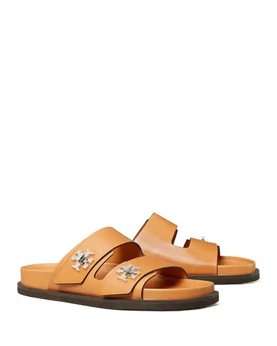 Tory Burch T-lock Leather Sport Slide Sandals