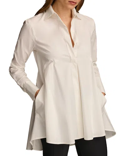 Donna Karan Women's A-line Button Down Poplin Tunic In Neutral