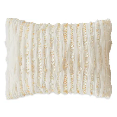 Donna Karan Flutter Decorative Pillow, 14 X 20 In White