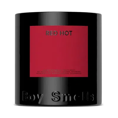 Boy Smells Red Hot Candle In Black