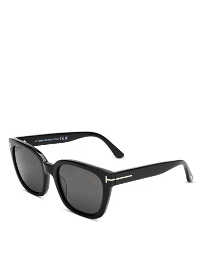 Tom Ford Square Sunglasses, 53mm In Black