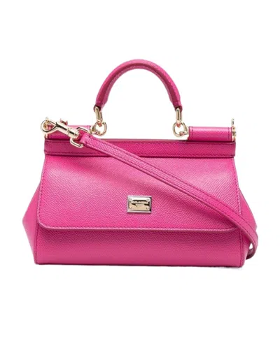 Dolce & Gabbana Dolce Sicily Sml Lthr Tote Bag