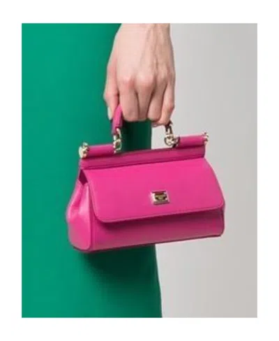 Dolce & Gabbana Dolce Sicily Sml Lthr Tote Bag