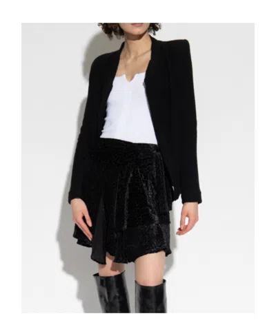 Iro Awa Belted Wool Jacket In Black