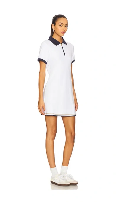 Varley Valentina Court Polo Mini Dress In White