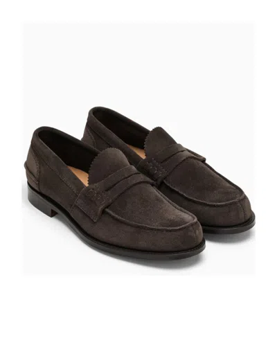 Church's Brown Pembrey Moccasin In Suede In Brown