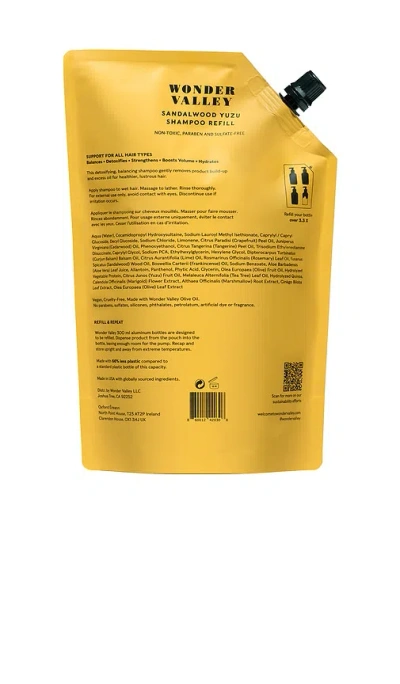 Wonder Valley Sandalwood Yuzu Shampoo Refill 1l In Transparent