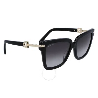 Ferragamo 57mm Polarized Rectangular Sunglasses