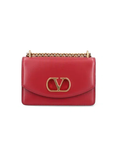 Valentino Garavani Garavani Vain Small Shoulder Bag In Shiny Calfskin Woman Rosso Valentino Uni