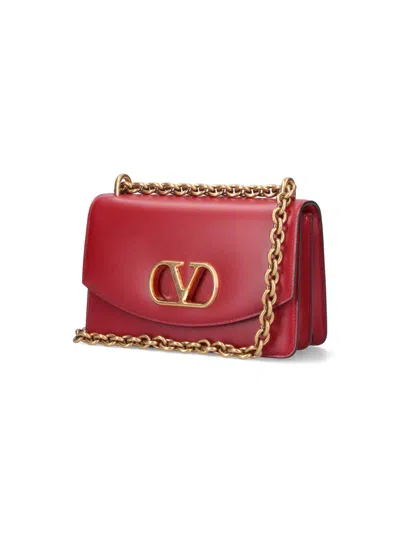 Valentino Garavani Garavani Vain Small Shoulder Bag In Shiny Calfskin Woman Rosso Valentino Uni