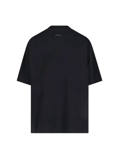 Fear Of God Mens Black Crewneck Relaxed-fit Cotton Blend T-shirt Xxl