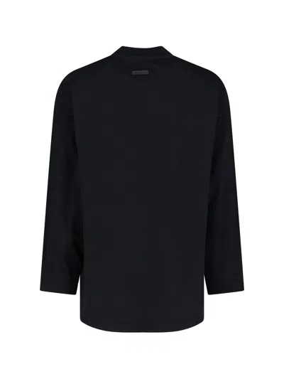 Fear Of God Relaxed Fit Long-sleeved Top In Black