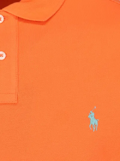 Polo Ralph Lauren T-shirt Collared Short Sleeves In Orange