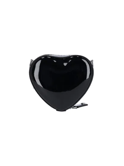 Vivienne Westwood Heart Shape Cross-body Bag With Adjustable Strap In Black