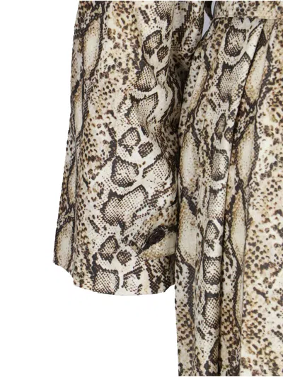 Isabel Marant Printed Animal Belted Waist Long Jacket