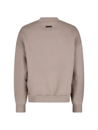 Fear Of God Relaxed Fit Sweatshirt With Embossed Detail In Beige