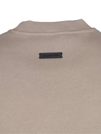 Fear Of God Relaxed Fit Sweatshirt With Embossed Detail In Beige