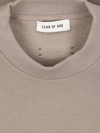 Fear Of God Relaxed Fit Sweatshirt With Embossed Detail In Beige