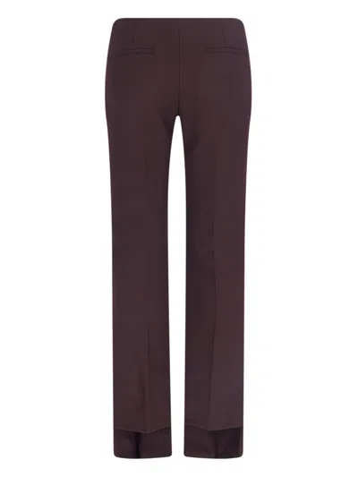 Chloé Straight Leg Wool Crepe Trousers