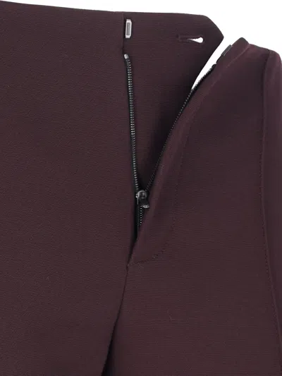 Chloé Straight Leg Wool Crepe Trousers