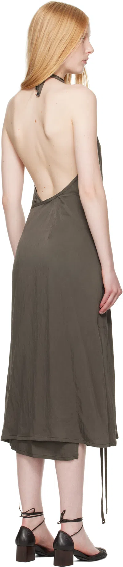 Lemaire Halter Neck Midi Apron Dress With Open Back