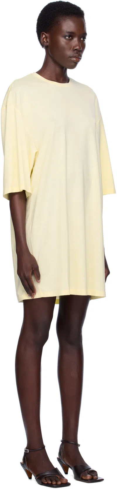 Totême Yellow Relaxed Tee Minidress In Yellow