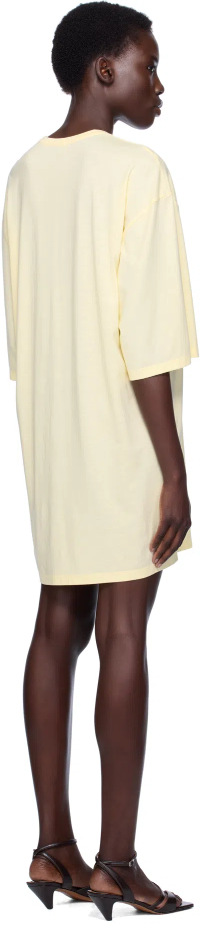 Totême Yellow Relaxed Tee Minidress In Yellow