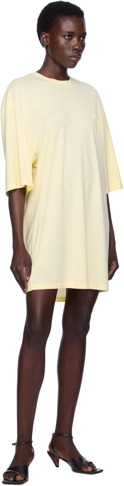 Totême Yellow Relaxed Tee Minidress In Yellow