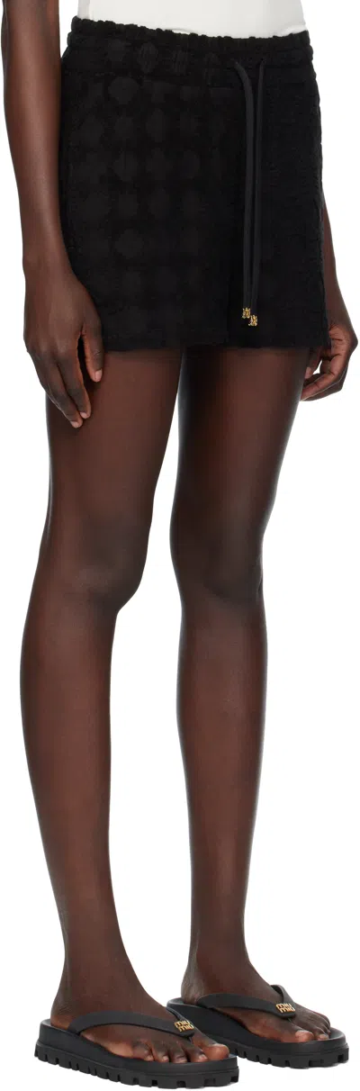 Amiri Black Ma Quad Toweling Shorts In Black