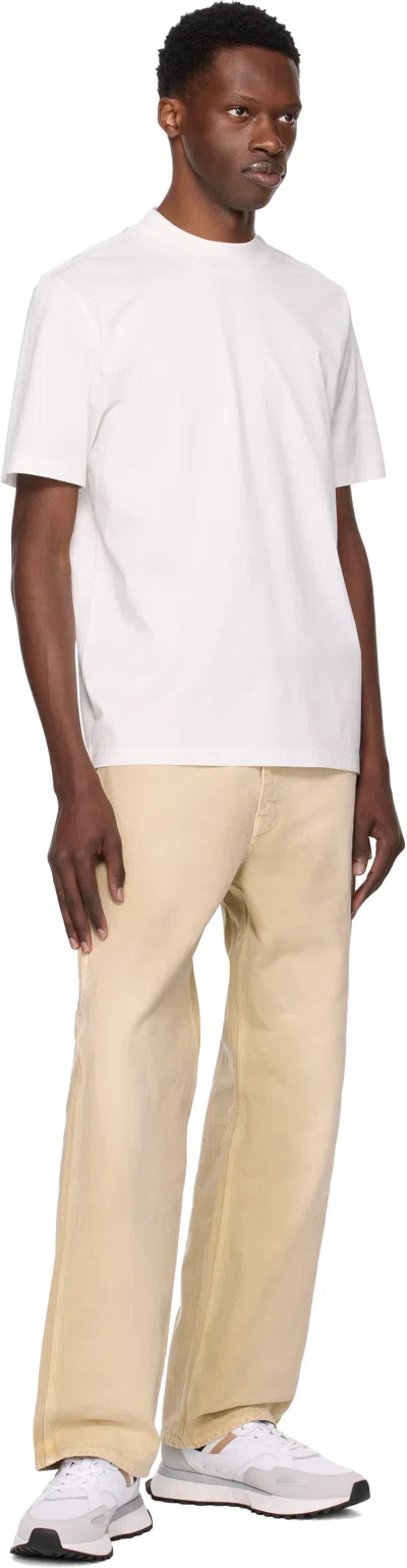 Hugo Boss White Runner Style Hybrid Sneakers With Eva Rubber Sole