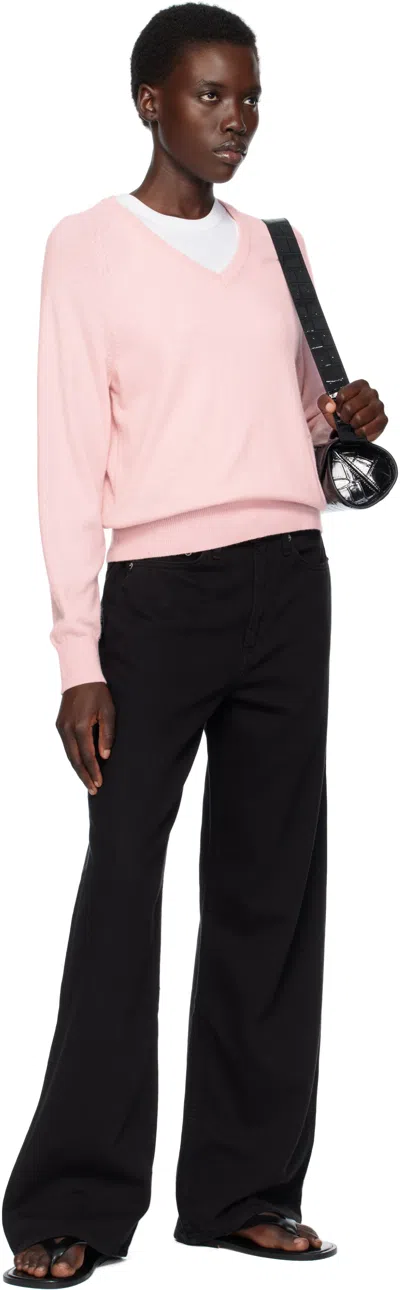 Rag & Bone Featherweight Logan High Rise Wide Leg Jeans In Black In Black