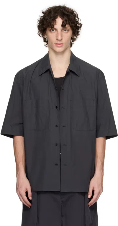 Lemaire 'utility' Shirt With Chest Pockets And Straight Hem In Gray