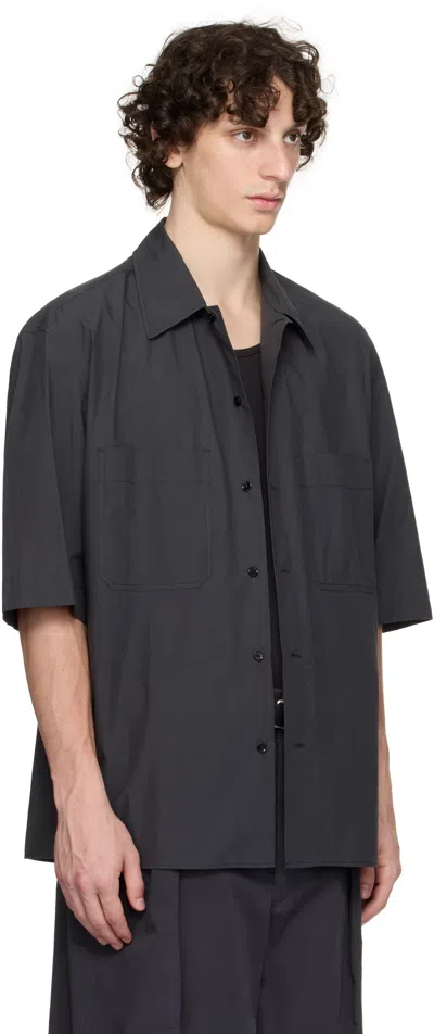 Lemaire 'utility' Shirt With Chest Pockets And Straight Hem In Gray
