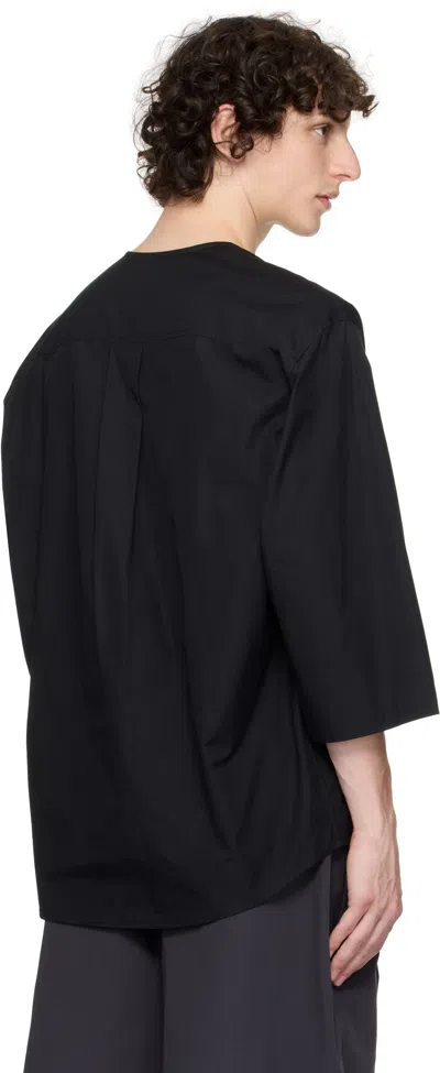 Lemaire Black Short Sleeve Henley