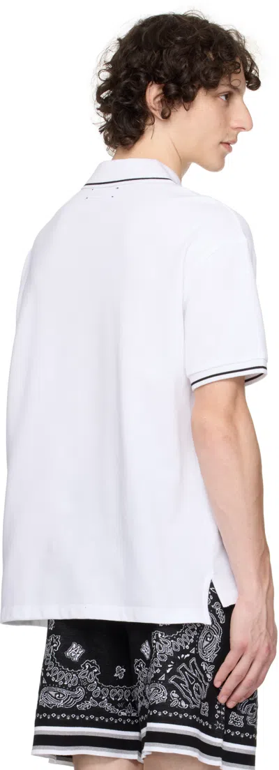 Amiri Cotton Polo Shirt In White