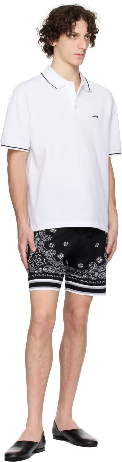 Amiri Cotton Polo Shirt In White