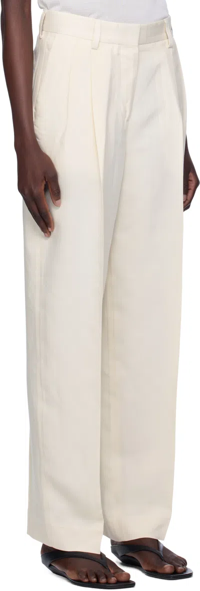 Totême Beige Double-pleat Fluid Trousers