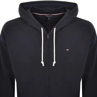 Tommy Hilfiger Logo Hoodie Navy In Black