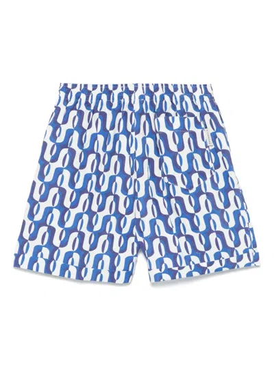 Saint Laurent Cassandre' Blue Cotton Shirt In Multi