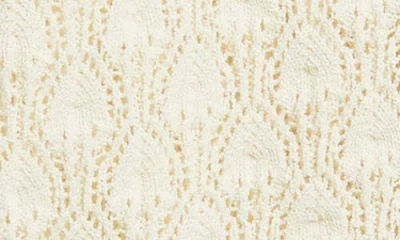 Frame Womens Rookie Open-knit Cotton-blend Cardigan Cream Multi In White