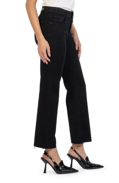 Kut From The Kloth Kelsey Raw Hem Mid Rise Ankle Flare Jeans