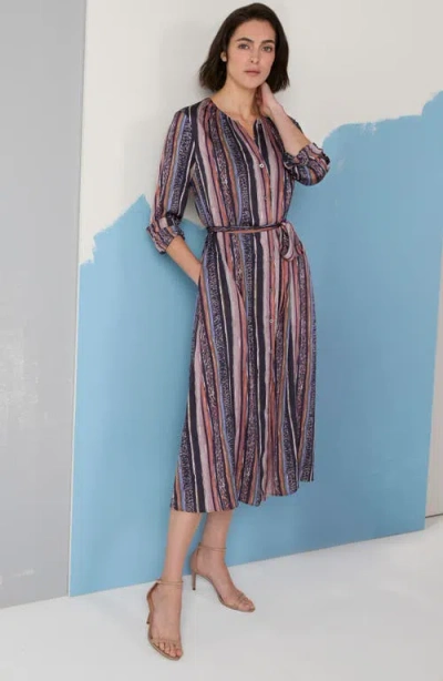 Nic + Zoe Nic+zoe Loren Animal Stripe Midi Dress