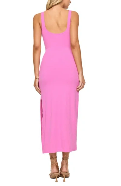 L*space Camille Front Loop Cutout Midi Dress In Hottest Pink In Pink