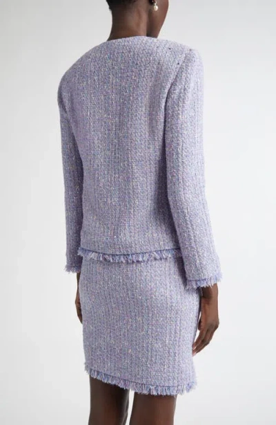 St John St. John Collection Sinclair Monroe Tweed Jacket In Purple