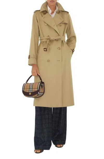 Burberry Women Highlands Crossbody Bag With Check Motif In Multi