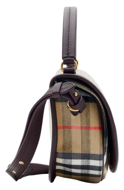 Burberry Women Highlands Crossbody Bag With Check Motif In Multi